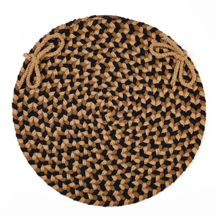 Rhody Mayflower Natural Earth MF53 15 in. X 15 in. Chair Pad Set-of-4 Rug