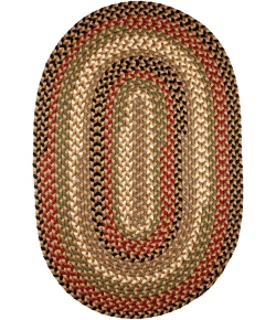 Rhody Mayflower Natural Earth MF53 4 ft. X 6 ft. Oval Braided Rug