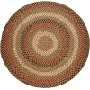 Rhody Mayflower Natural Earth MF53 8 ft. X 8 ft. Round Braided Rug