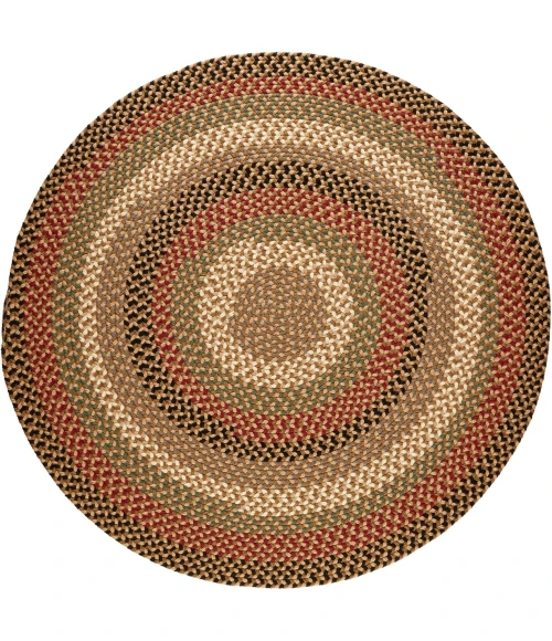Rhody Mayflower Natural Earth MF53 8 ft. X 8 ft. Round Rug