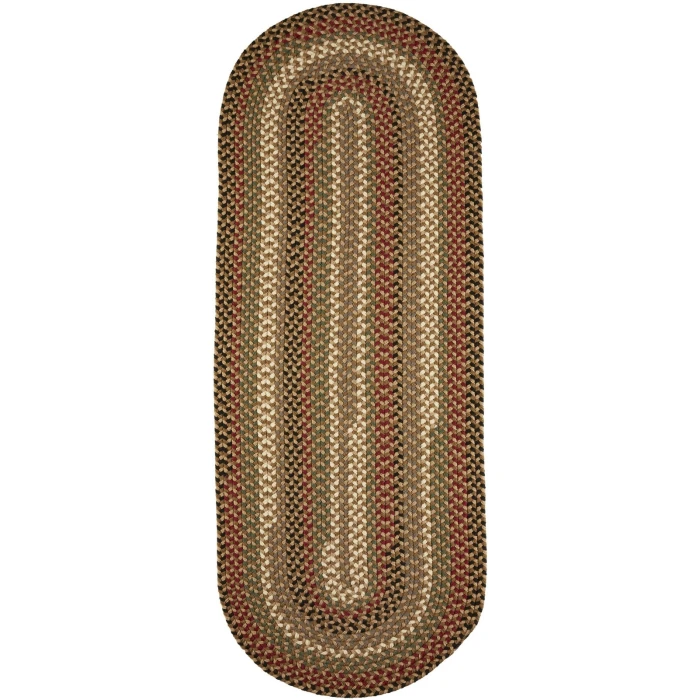 Rhody Mayflower Natural Earth MF53 2 ft. X 8 ft. Oval Runner Rug