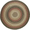 Rhody Mayflower Forest Green MF63 8 ft. X 8 ft. Round Braided Rug