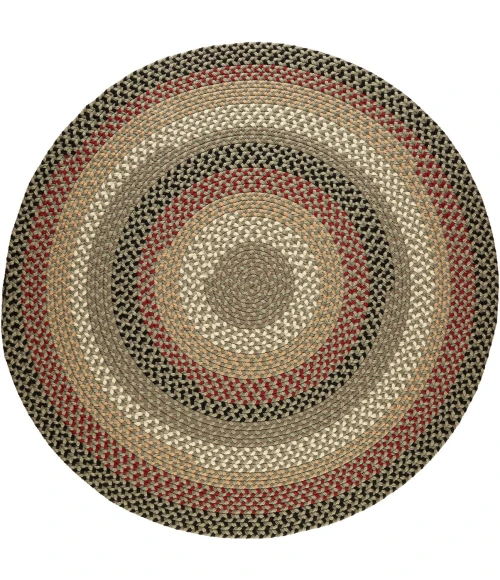 Rhody Mayflower Forest Green MF63 8 ft. X 8 ft. Round Rug