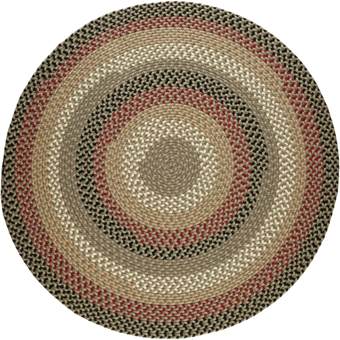Rhody Mayflower Forest Green MF63 4 ft. X 4 ft. Round Rug