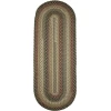 Rhody Mayflower Forest Green MF63 2 ft. X 8 ft. Oval Runner Braided Rug