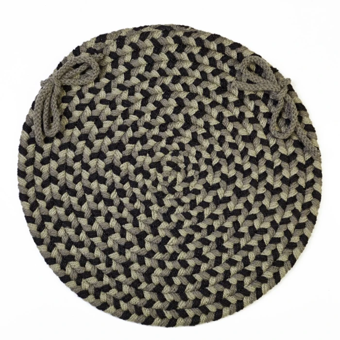 Rhody Mayflower Forest Green MF63 15 in. X 15 in. Chair Pad Set-of-4 Rug