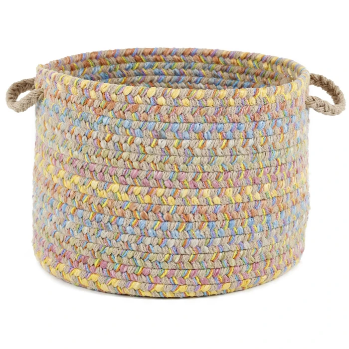 Rhody Playtime SandBeige PT03 10 in. X 8 in. Basket Rug