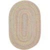 Rhody Playtime SandBeige PT03 4 ft. X 6 ft. Oval Braided Rug