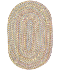 Rhody Playtime SandBeige PT03 7 ft. X 9 ft. Oval Braided Rug