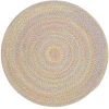 Rhody Playtime SandBeige PT03 4 ft. X 4 ft. Round Braided Rug
