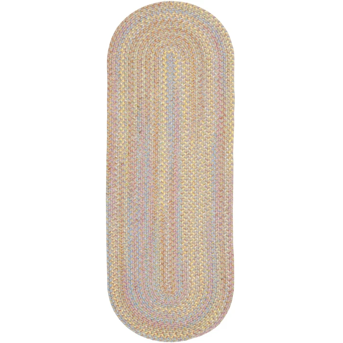 Rhody Playtime SandBeige PT03 2 ft. X 8 ft. Oval Runner Rug