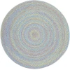 Rhody Playtime Aqua Blue PT07 4 ft. X 4 ft. Round Braided Rug