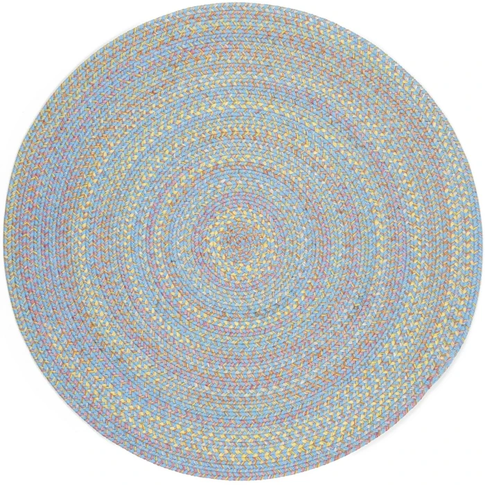 Rhody Playtime Aqua Blue PT07 10 ft. X 10 ft. Round Rug