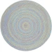 Rhody Playtime Aqua Blue PT07 10 ft. X 10 ft. Round Braided Rug