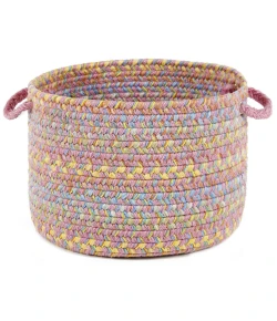 Rhody Playtime Pink PT08 14 in. X 10 in. Basket Braided Rug