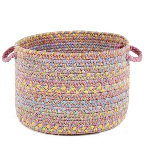 Rhody Playtime Pink PT08 14 in. X 10 in. Basket Rug