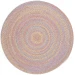 Rhody Playtime Pink PT08 10 ft. X 10 ft. Round Braided Rug