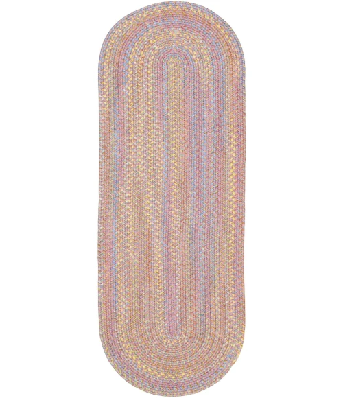Rhody Playtime Pink PT08 2 ft. X 8 ft. Oval Runner Rug