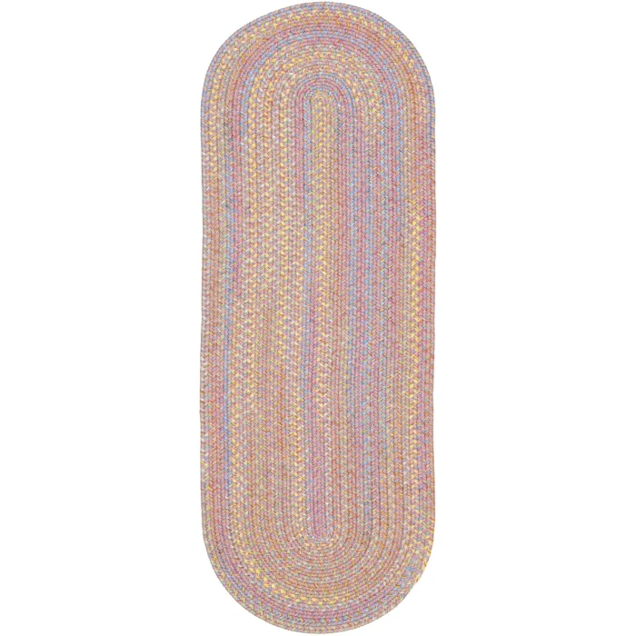 Rhody Playtime Pink PT08 2 ft. X 8 ft. Oval Runner Rug