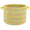 Rhody Playtime Yellow PT14 10 in. X 8 in. Basket Braided Rug