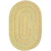 Rhody Playtime Yellow PT14 4 ft. X 6 ft. Oval Braided Rug