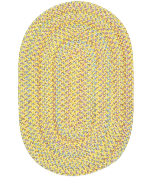 Rhody Playtime Yellow PT14 4 ft. X 6 ft. Oval Rug