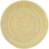 Rhody Playtime Yellow PT14 4 ft. X 4 ft. Round Braided Rug