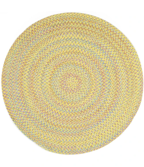 Rhody Playtime Yellow PT14 4 ft. X 4 ft. Round Rug