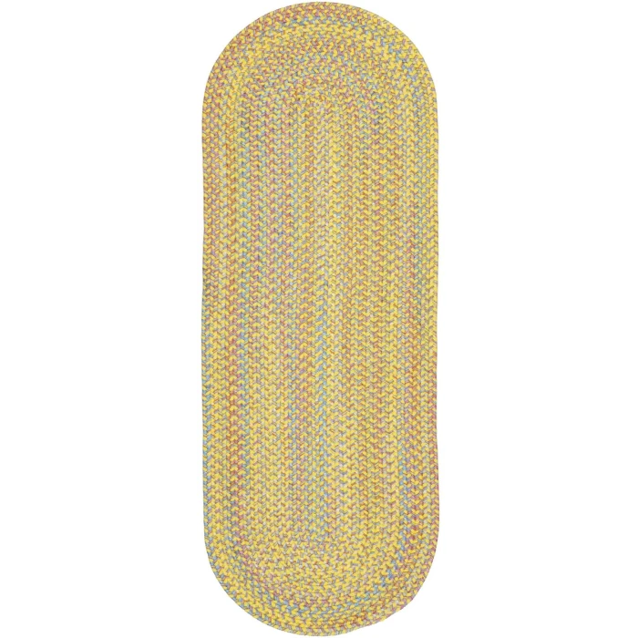 Rhody Playtime Yellow PT14 2 ft. X 4 ft. Oval Runner Rug