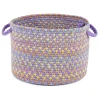 Rhody Playtime Violet PT15 10 in. X 8 in. Basket Braided Rug