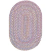 Rhody Playtime Violet PT15 4 ft. X 6 ft. Oval Braided Rug