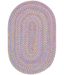 Rhody Playtime Violet PT15 4 ft. X 6 ft. Oval Braided Rug