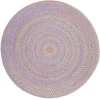 Rhody Playtime Violet PT15 4 ft. X 4 ft. Round Braided Rug