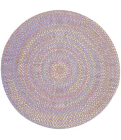 Rhody Playtime Violet PT15 4 ft. X 4 ft. Round Braided Rug
