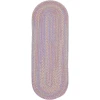 Rhody Playtime Violet PT15 2 ft. X 8 ft. Oval Runner Braided Rug