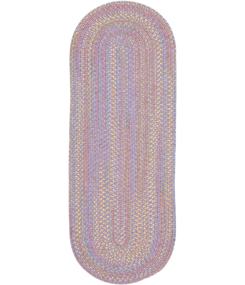 Rhody Playtime Violet PT15 2 ft. X 4 ft. Oval Runner Rug