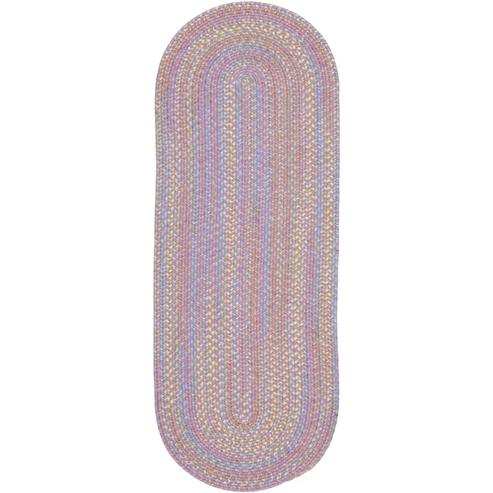 Rhody Playtime Violet PT15 2 ft. X 8 ft. Oval Runner Rug