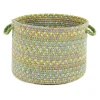 Rhody Playtime Lime PT44 10 in. X 8 in. Basket Braided Rug