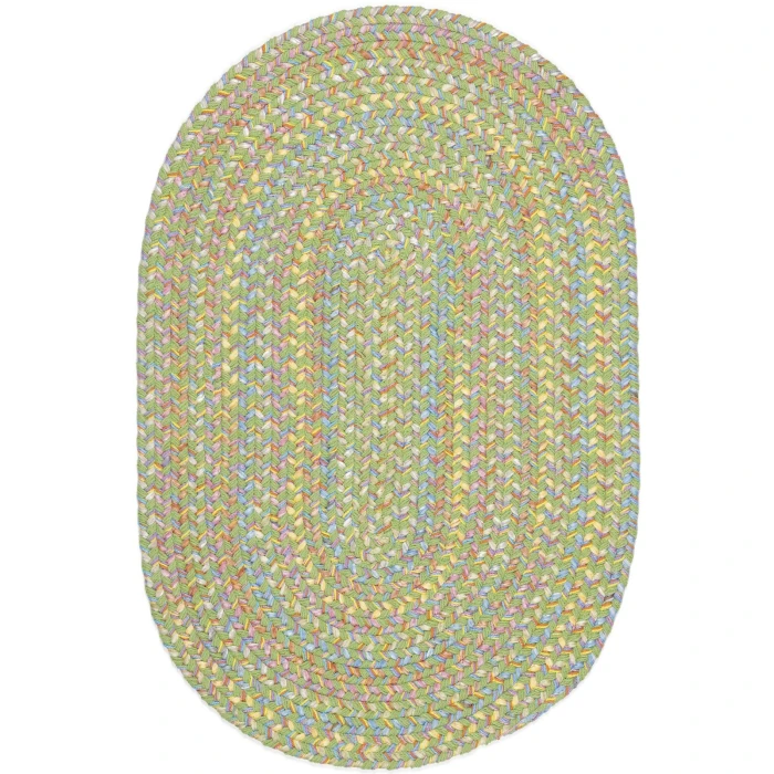 Rhody Playtime Lime PT44 4 ft. X 6 ft. Oval Rug