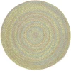 Rhody Playtime Lime PT44 4 ft. X 4 ft. Round Braided Rug