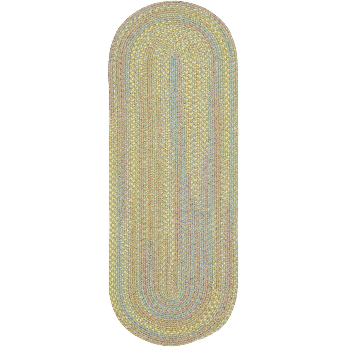 Rhody Playtime Lime PT44 2 ft. X 8 ft. Oval Runner Rug