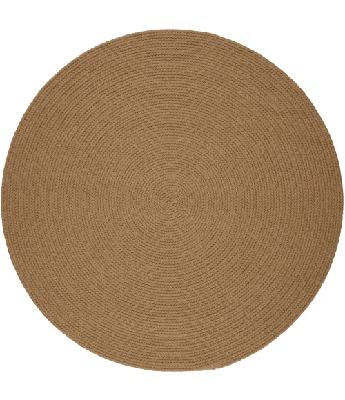 Rhody Solid Poly Camel S006 10 ft. X 10 ft. Round Rug