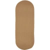 Rhody Solid Poly Camel S006 2 ft. X 4 ft. Oval Runner Braided Rug