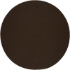 Rhody Solid Poly Brown S011 10 ft. X 10 ft. Round Braided Rug
