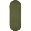 Rhody Solid Poly Olive S017 2 ft. X 4 ft. Oval Runner Braided Rug