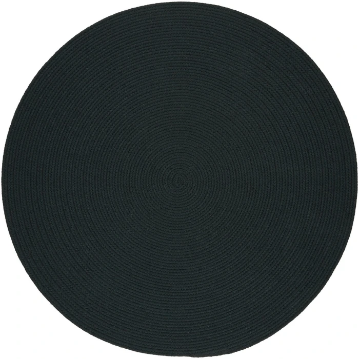 Rhody Solid Poly Spruce Green S018 4 ft. X 4 ft. Round Rug