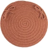 Rhody Solid Poly Almond S019 15 in. X 15 in. Chair Pad Braided Rug