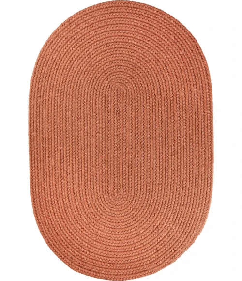 Rhody Solid Poly Almond S019 7 ft. X 9 ft. Oval Rug