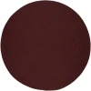 Rhody Solid Poly Burgundy S022 8 ft. X 8 ft. Round Braided Rug