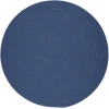 Rhody Solid Poly Marina Blue S028 8 ft. X 8 ft. Round Braided Rug